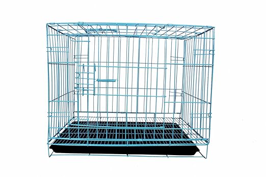 SRI Dog Cage for Dog with Removable Tray, 18 inch Light Blue