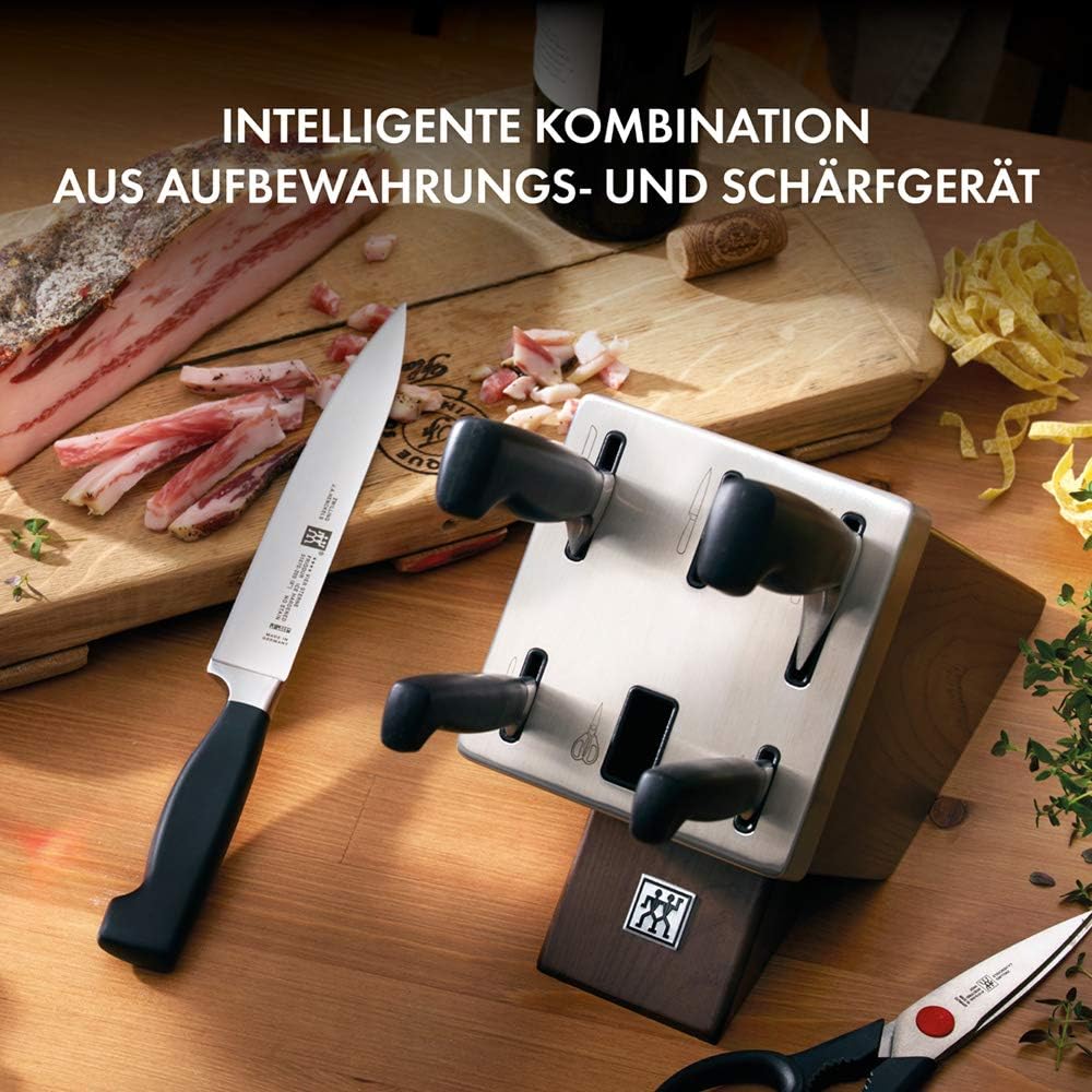Zwilling 7-piece Self-Sharpening Knife Block Set, Wooden Block - Image 4