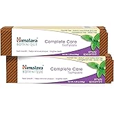 Himalaya Botanique Complete Care Toothpaste, Simply Spearmint, Fluoride Free Plaque Reducer for Brighter Teeth and Fresh Breath, 5.29 oz, 2 Pack