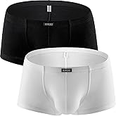 iKingsky Men's Cotton Bulge Boxer Briefs Sexy Pouch Shorts Stretch Low Rise Trunks Under Panties for Men