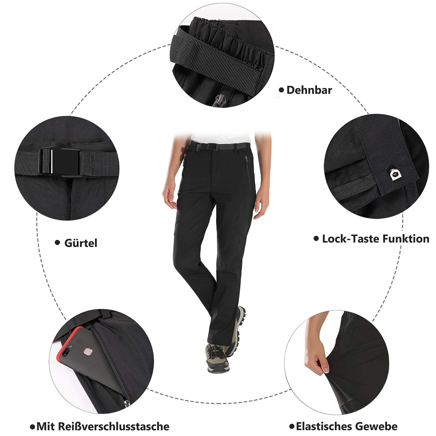 tmaza damen wanderhose outdoor hose leicht softshellhose sommer fur frauen damen bekleidung apostilla co