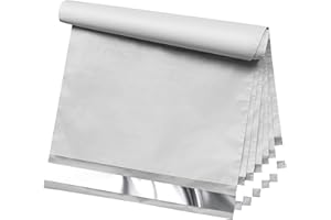 Vapulcio Newest Super-light Gray Alloy Poly Mailers 10x13 Inch 100 Pcs, Waterproof and Tear-resistant Mailers Poly Bags with Metallocene, Strong Toughness Metal Shipping Bags for Small Business