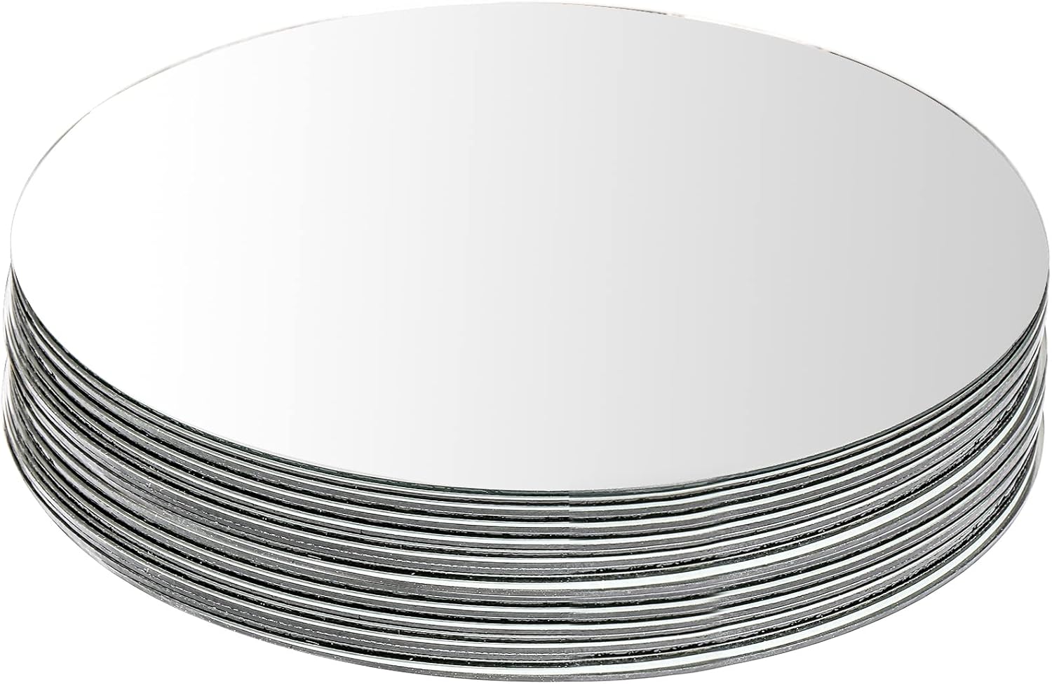 Mirrors - Suwimut Set of 12 Round Mirror Trays, 10 Inch Circle Mirror Candle Plates Glass Mirror Tiles for Table Centerpieces, Crafts, Wedding, Party, Christmas Decorations