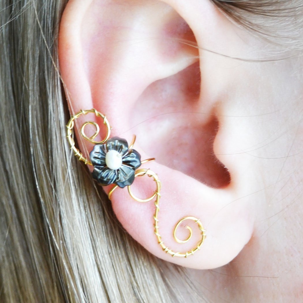 Ear Cuff Eearrings Unusual Eco Friendly Jewellery Cartilage Ear Cuffs Gold Filled