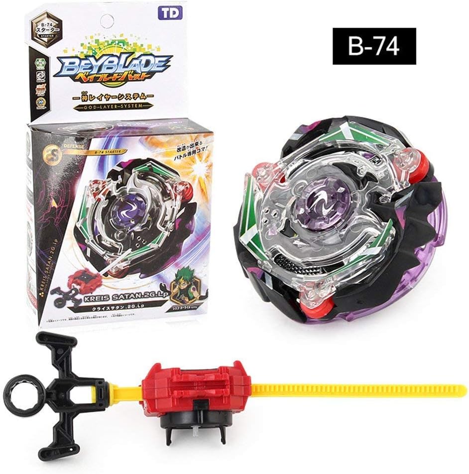Yezelend Bey Battle Burst Gold Evolution Battling Top Set With Launcher Stater Grip and Stadium Battle Set (B74)