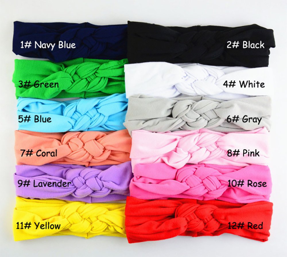 Vinmax 6Pc Baby Headbands Turban Knotted,Child Braid Cross Headband,Baby Hair Accessories Toddler Soft Girl Kids Cross Hairband,Girl\'s Hairbands for Newborn,Toddler and Childrens