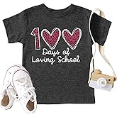 Ithalt Toddler Boys Girls 100 Days of School Shirt Kids Happy 100th Day of School Tshirt Kindergarten Tee Tops 4y-7y