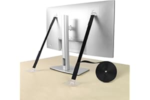 HMOKGRT 4 Pack Cut to Length TV Safety Straps for Flat Screen, No-Drill TV Anchors for Baby Proofing, Anti-Tip Adjustable Earthquake Straps for Furniture, 16ft Hook and Loop Straps and 8 Adhesive pads