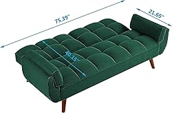 ERYE Upholstered Futon Daybed Loveseat Sofa