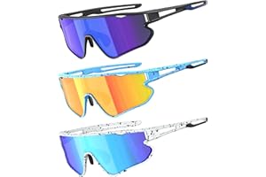 QALLY 3Pack Kids Polarized Sunglasses, Youth Baseball Sun glasses for Boys Girls Age 3-12 Sports Softball UV Protection