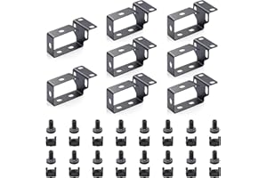 WikrOck 8 Pieces Server Rack Cable Management D Ring Hooks (L)