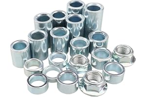 ADJUADN 20pcs M12 Spacer Sleeve Bushings Industrial Steel for Motorcycle Pit Dirt Bike Moped ATV Mini Bike MX650 12mm Classic Axle