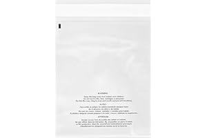 Spartan Industrial - 6” X 9” (200 Count) Self Seal Clear Poly Bags with Suffocation Warning for Packaging, Shipping & FBA - Permanent Adhesive