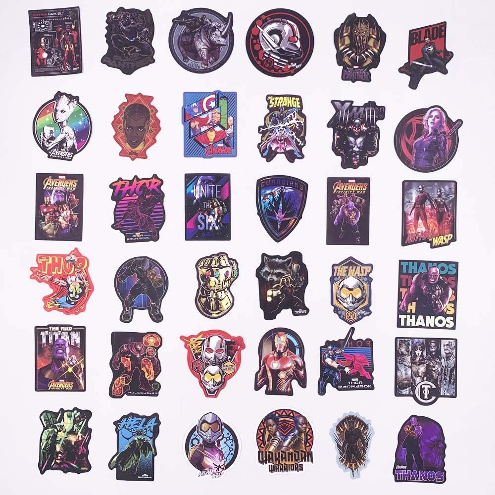 automotive cute aesthetic sticker pack for laptop water bottle luggage