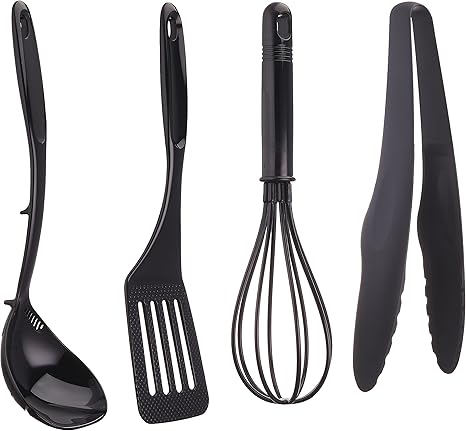 Amazon Blkp パール金属 日本製 フライ返し おたま トング 泡だて器 ナイロン キッチン ツール 4点 セット 限定 ブラック Blkp 黒 G 8126 ツールセット オンライン通販