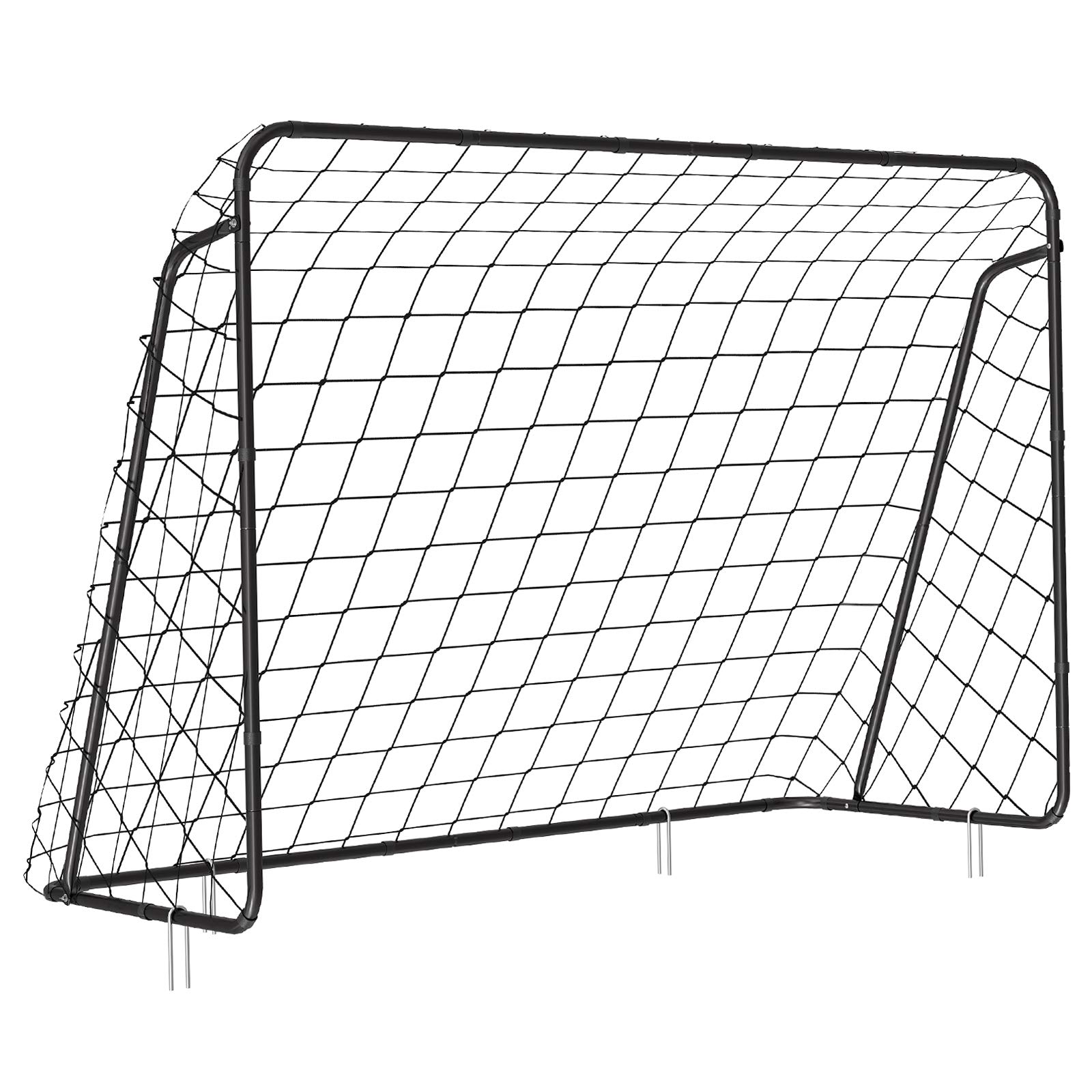 SONGMICS Football Goal Kids Football Net Quick Assembly Garden Yard Park Beach Iron Pipes PE Net 300x120x205cm Nero SZQ300BK