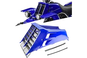 ATVMaster Blue Plastic Gas Tank Side Covers with Grill, Compatible with Yamaha Banshee 350 1987-2006, 2-PC Set, OE 2GU-W2175-80-00,2GU-21711-80-00, 2GU-23391-80-00