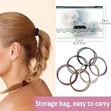 Hanyousheng 200 Pcs Elastic Hair Bands 2mm Thin Multicolor Ponytail Ties view 5
