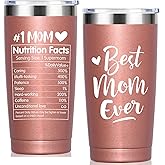 Personalized Mothers Day Gifts for Mom Grandma from Daughter Son, Birthday Christmas Gifts for First Time, New Mom Stepmom Mother-In-Law - 20oz Stainless Steel Insulated Coffee Mug Tumbler with Lid