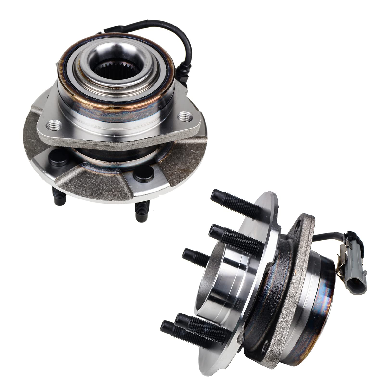 Photo 1 of KUSATEC 513189 Front 2PCS Wheel Bearing and Hub Assembly Compatible with Pontiac Torrent 2006, Chevy Equinox 2005 2006, Saturn Vue 2002 2003 2004 2005 2006 2007, 5 Lug Bolts w/ABS