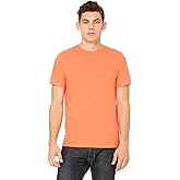 Bella Canvas Men's Taped Shoulders Crewneck T-Shirt, Coral, X-Large