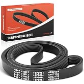 A-Premium Serpentine Belt 6-Rib 85.08 In | Compatible with Kia Forte, Forte Koup, Forte5 &amp; Ford Taurus, Escort &amp; Hyundai Tucson &amp; Mazda MX-5 Miata &amp; Mercury Sable