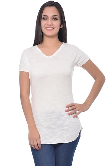 Womens's Viscose Slub Top(Ivory, XS-4XL)