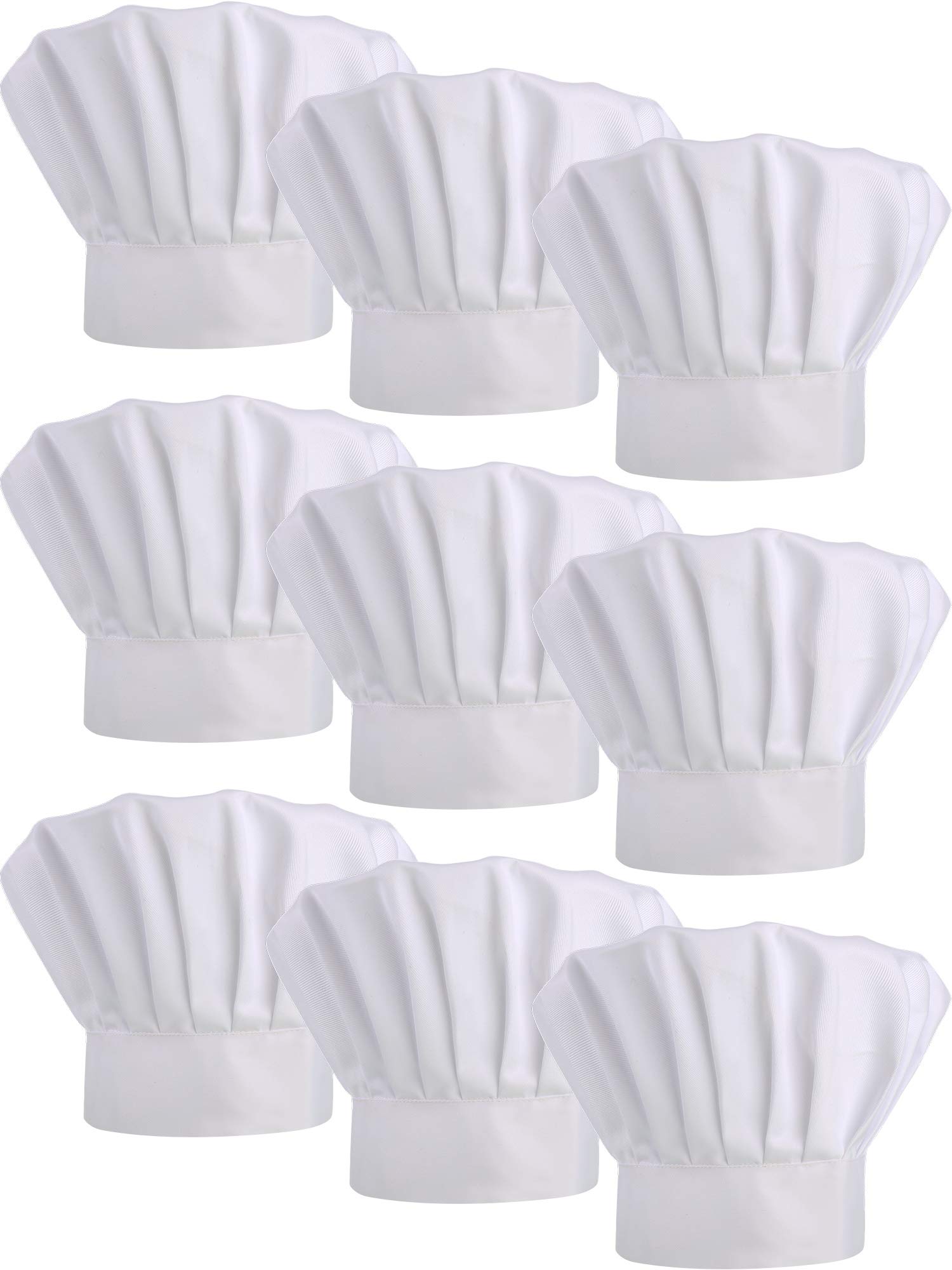 Photo 1 of  Chef Hats Adjustable Cooking Hat Elastic Kitchen Baker Caps for Adults (White)