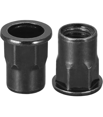 LBY 60-Pack M6 Carbon Steel Rivet Nuts – Half-Hexagonal Threaded Insert Nutsert Kit, Zinc-Plated For Rust Resistance, Ideal For Thin Materials