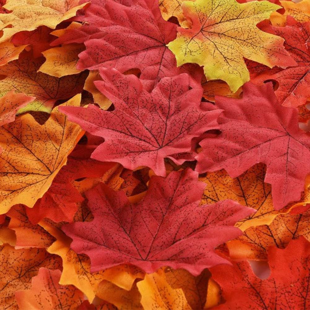 Amazon Com Yangte 500pcs Artificial Maple Leaves Autumn Colors Mixed Fall Colored Leaf Great Autumn Table Scatters For Weddings Events Art Scrapbooking And Decorations 10 Colors Furniture Decor