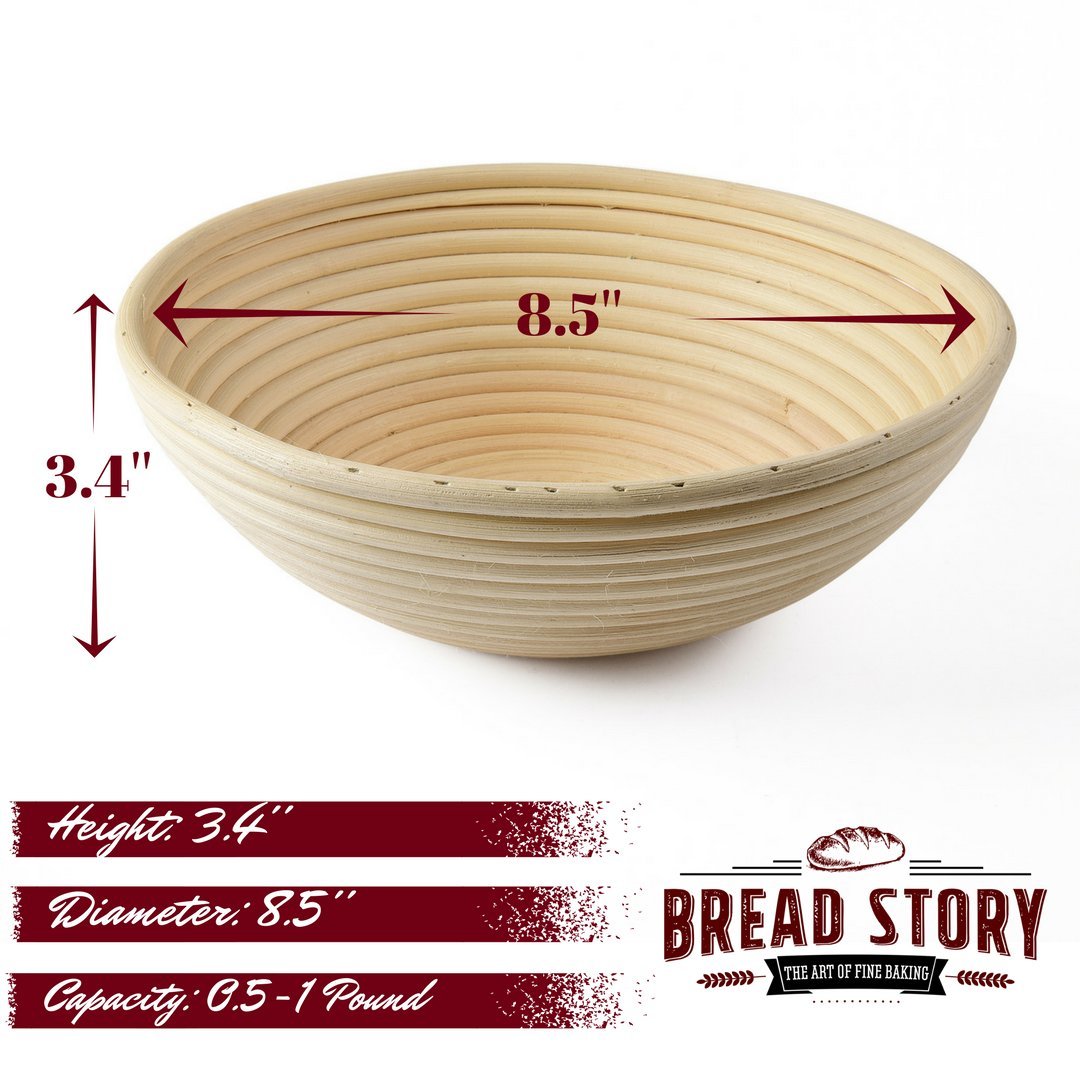 (8.5 inch) Round Proofing Basket Set Brotform Handmade
