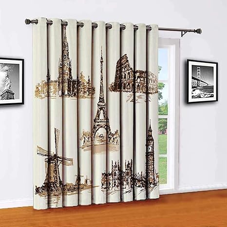 Ancient cortinas de puerta corrediza, cortinas de patio, turística