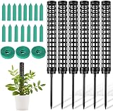 OFFCUP 6x 25cm/50cm Plastic Moss Poles with Tags Velcro for Monstera