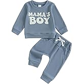 Baby Boy Fall Clothes Set Long Sleeve Crewneck Sweatshirts Pants Infant Newborn Waffle Outfits 6 12 18 24 Months 2T