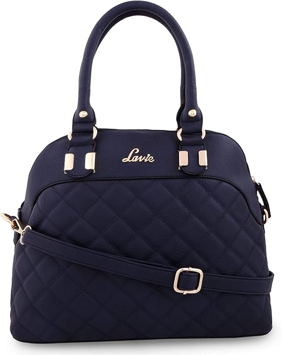 Buy Lavie Marjorie Medium Dome Satchel Women's Handbag (Navy) at Amazon.in