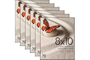 MANTELLO ESSENTIALS 8x10 Picture Frame, 8x10 Frame - Set of 6 - Black Frames 8x10, Picture Frames for Wall and Tabletop