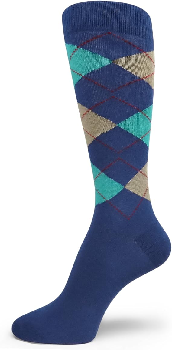 Amazon Spotlight Hosiery メンズ アーガイル ドレス ソックス Us サイズ One Size Fits Most Men Sock Size 10 13 カラー ブルー 靴下 タイツ 通販