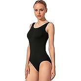 MOLLDAN Women Basic Dance Leotard Long Sleeve Adult Team Short Sleeve Ballet Leotard Tank Top Sleeveless Dancewear