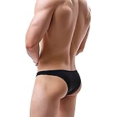 iKingsky Men's Sexy Brazilian Underwear Soft Pouch Bikini Under Panties Half Back Coverage Mens Underwear