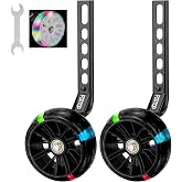 FORTOP Bike Training Wheels, Pair of Heavy Duty Rear with Stabilizers Mounted Kit for Kids Boy Girls Bikes of Single Speed Bicycle with 12 14 16 18 20 Inch