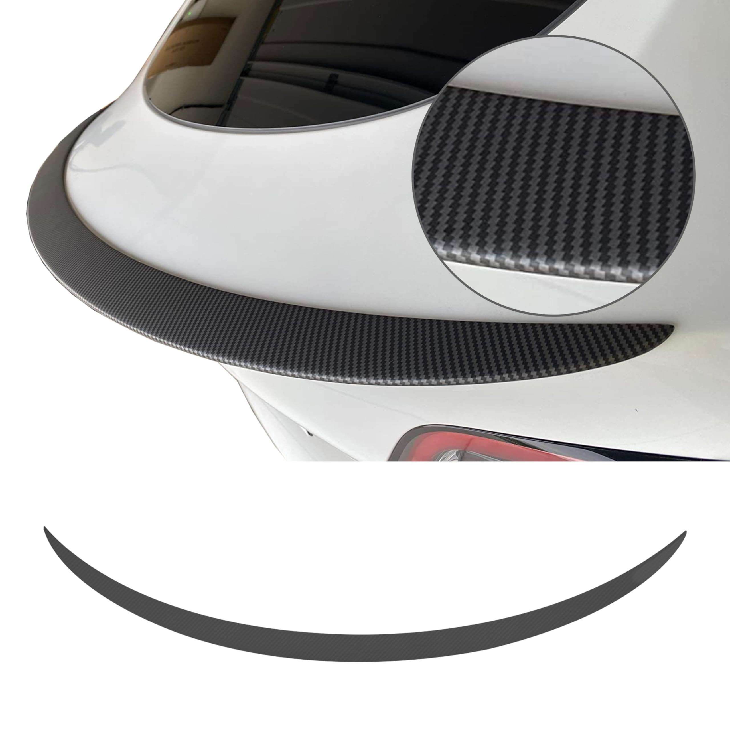 Photo 1 of Arcoche Tesla Model 3 Spoiler Wing Performance Rear Trunk Lip Tail Lid for Tesla 2016-2023 ABS Model 3 Accessories(Matte Carbon Fiber