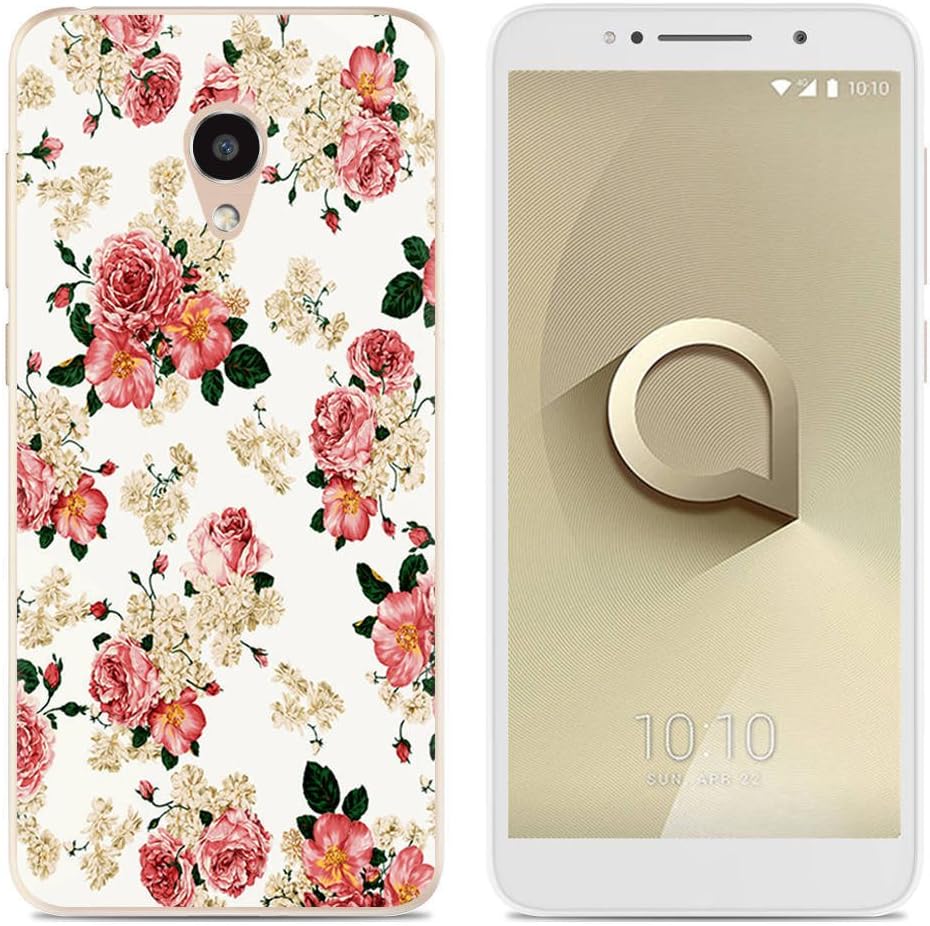 Easbuy Glossy Silicone Case Protector TPU Bumper Case Back Cover Phone Back Case for Alcatel 3V Smartphone