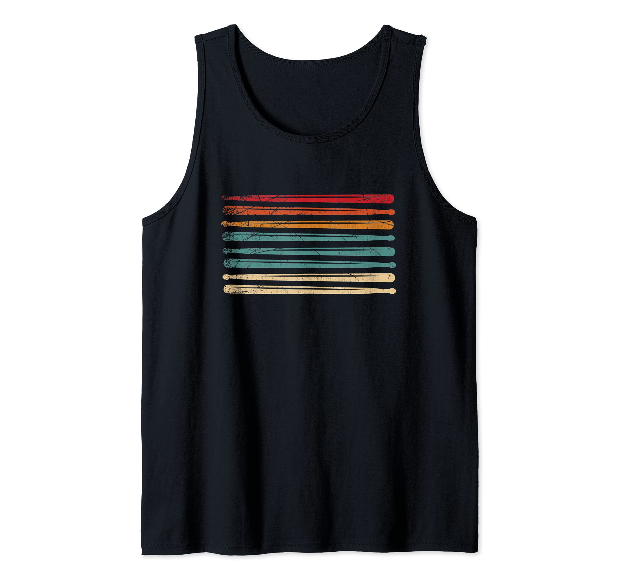 Retro Drumsticks Drummer Percussion Music Drums Player Drums Tank Top
