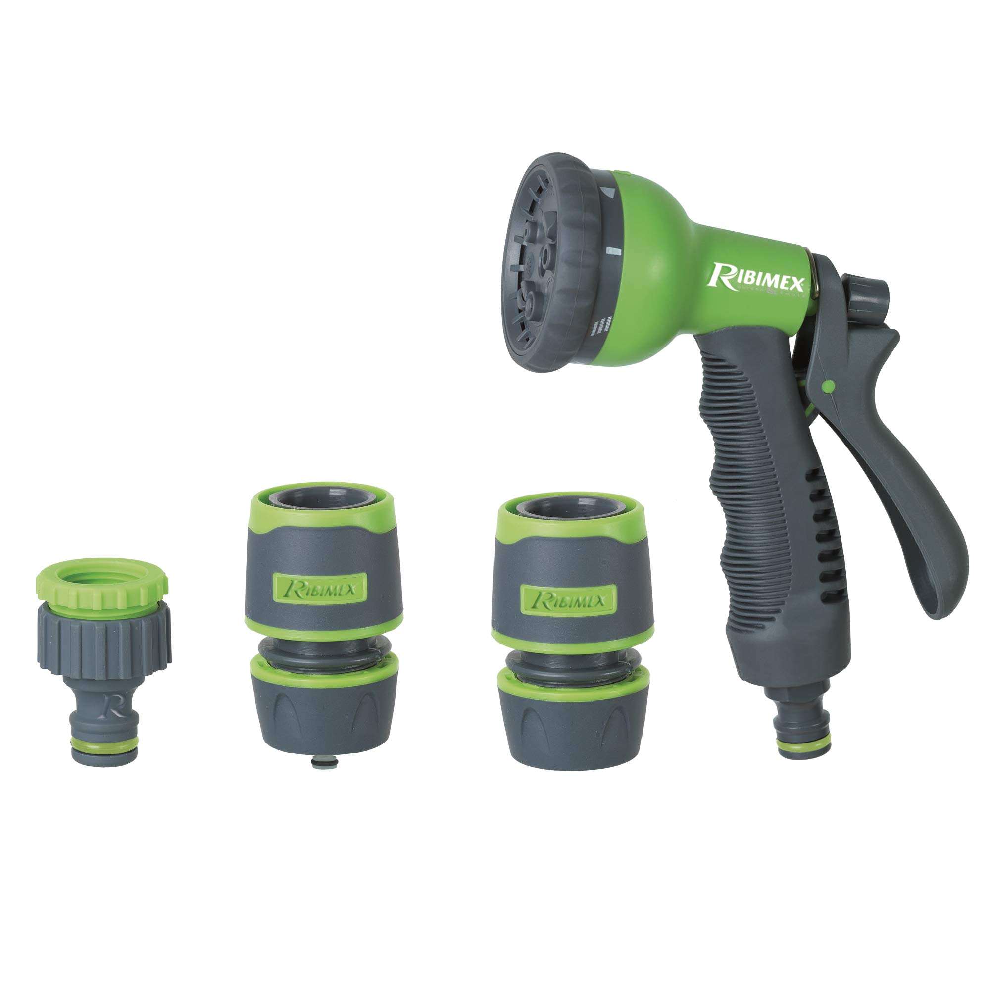 Ribimex PRA/TB.1312 Irrigation kit with 8 functions, Grey/Green, 245x70x145 cm