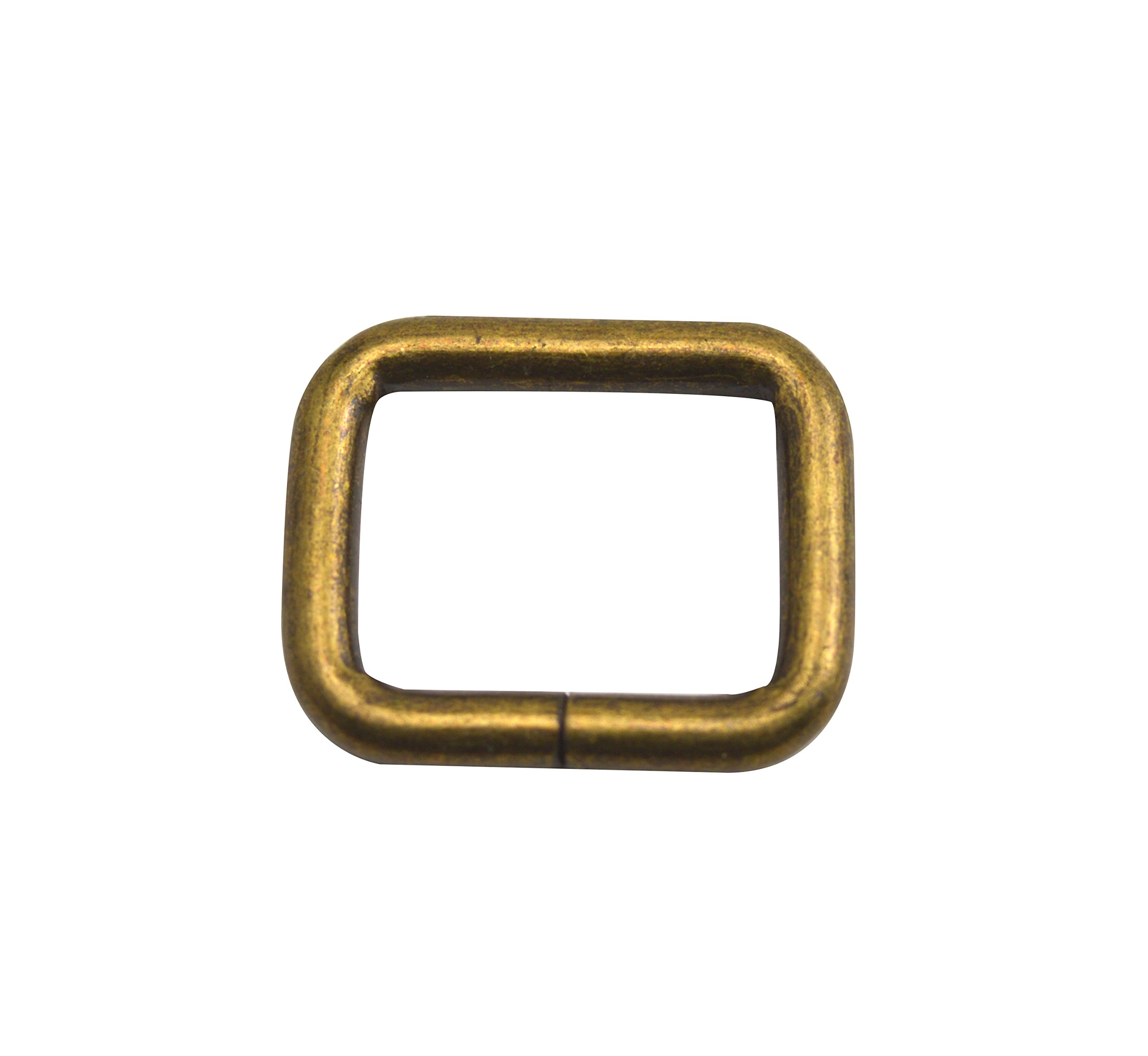 Wuuycoky 1.25" Inner Length Bronze Rectangle Rings Loop Ring No Welded for Strap Webbing Belts Buckle Pack of 10