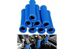 Rroxcok Spark Plug Wire Heat Shield Sleeve 2500° Spark Plug Boot Protector Boots Wrap for SBC BBC 350 454 8PCS Plug Wire Cove