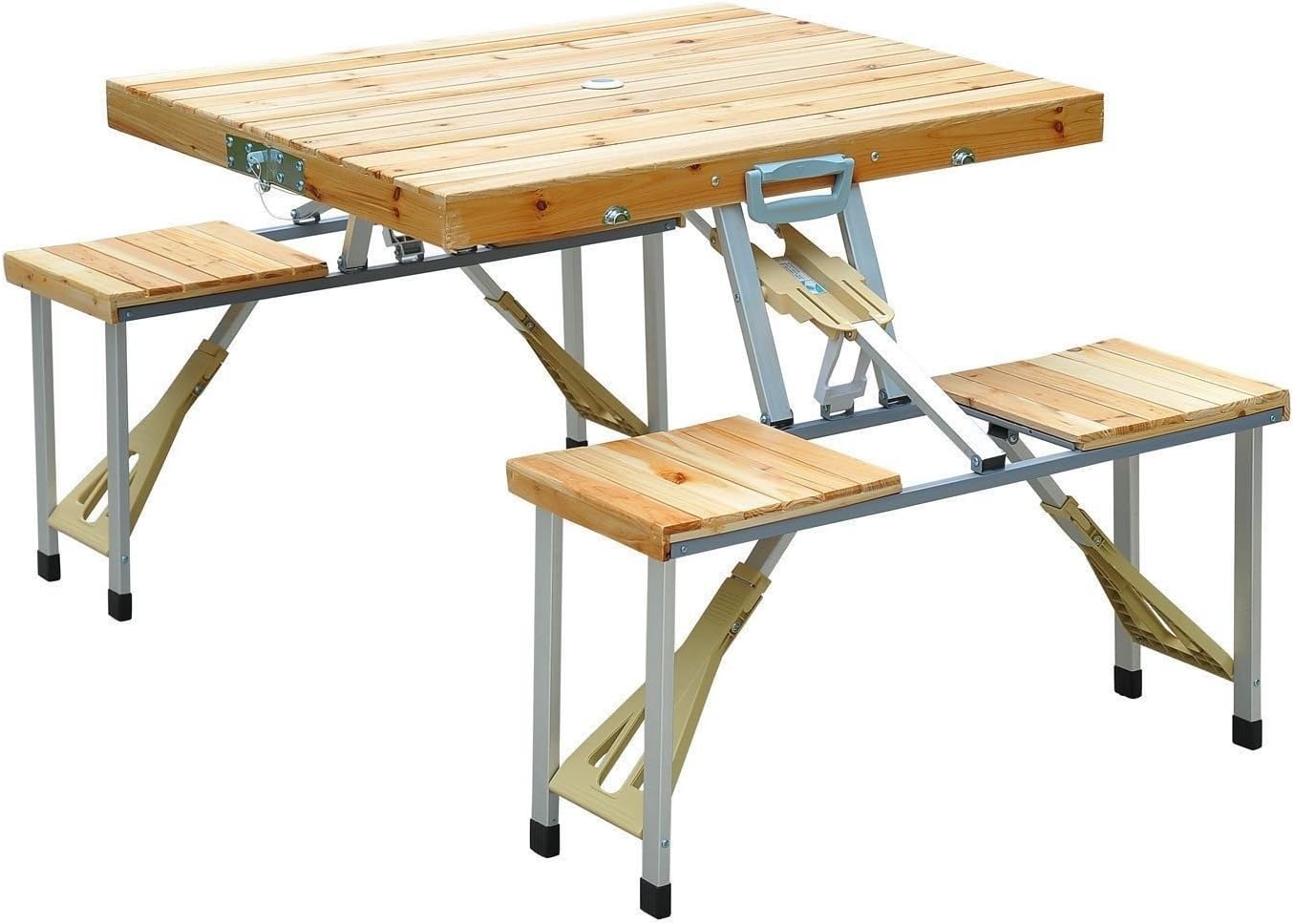 camping table and bench seats