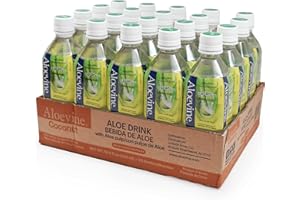 Aloevine Aloe Vera Drink, 16.9 fl oz, 20 pack Coconut