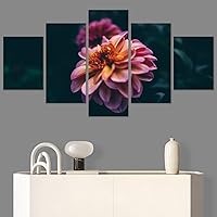 SIGNWIN 5 Panel Canvas Wall Art Flora Snapshot for Home Decorations Ready to Hang - 60
