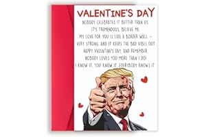 FANCYLUCKY Happy Trump Valentines Day Gifts for Him Her, Funny Valentines Day Card for Boyfriend Girlfriend, Romantic Valentine's Day Card Gifts for Men Women, Love Card